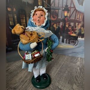 Byers Holiday Caroler Figurine with Blue Coat